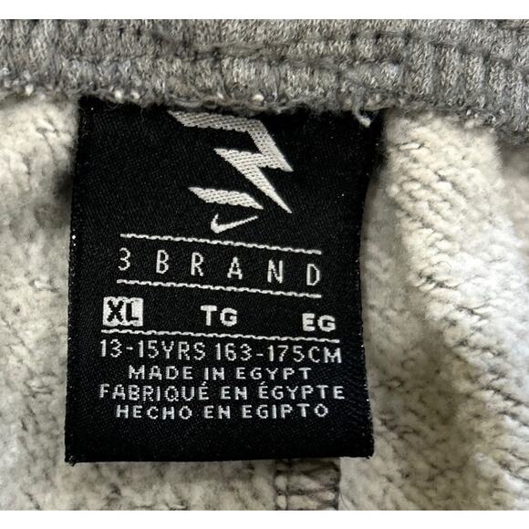 Nike 3Brand by Russell Gray Fleece Logo Joggers Size XL (13-15 Years) - Picture 5 of 6